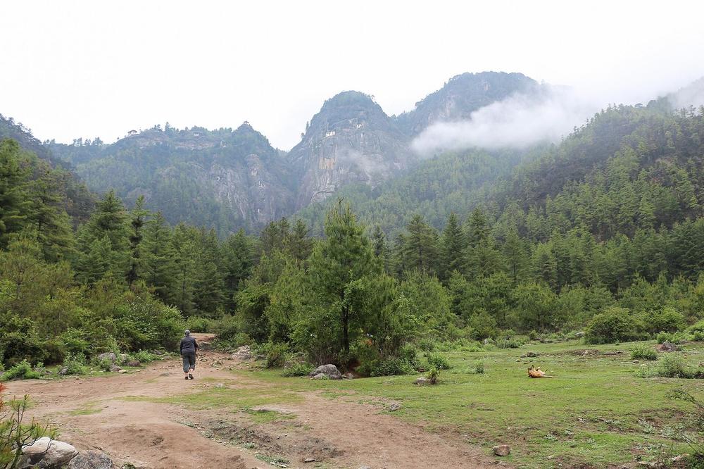 Taktsang monastery on its cliff face above the Paro valley Taktsang monastery on its cliff face above the Paro valley