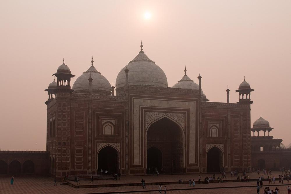 The Taj Mahal in early morning light seen from the east gate The Taj Mahal in early morning light seen from the east gate