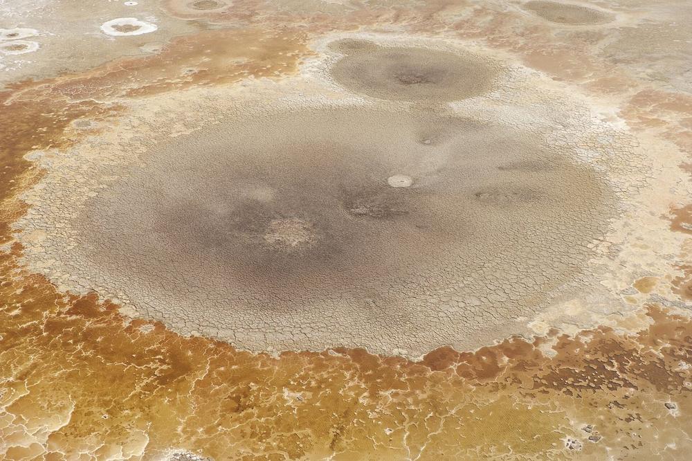 Salt formations at the edge of the Dead Sea at dusk Salt formations at the edge of the Dead Sea at dusk